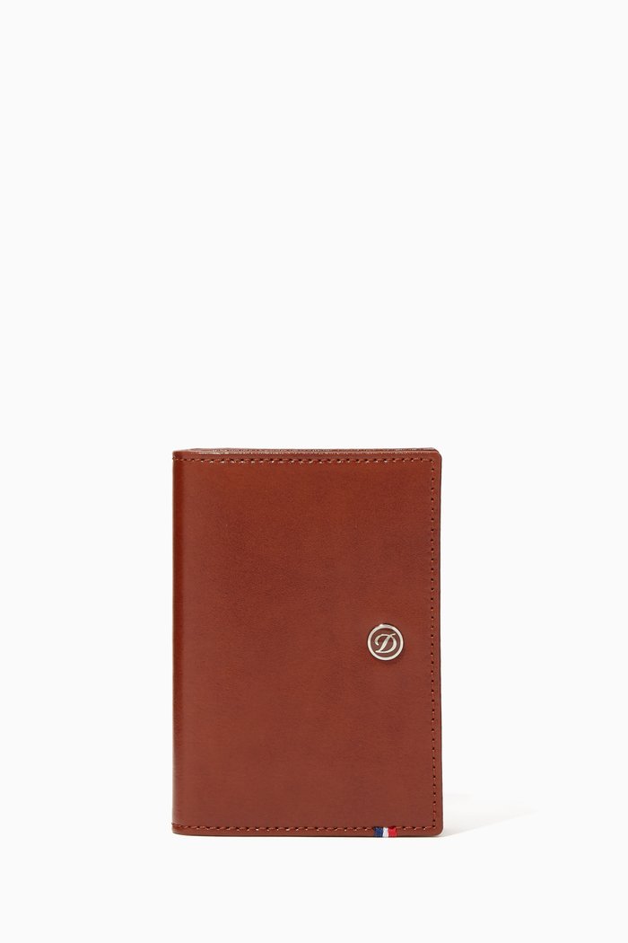 

Line D Leather Business Card Holder, Brown