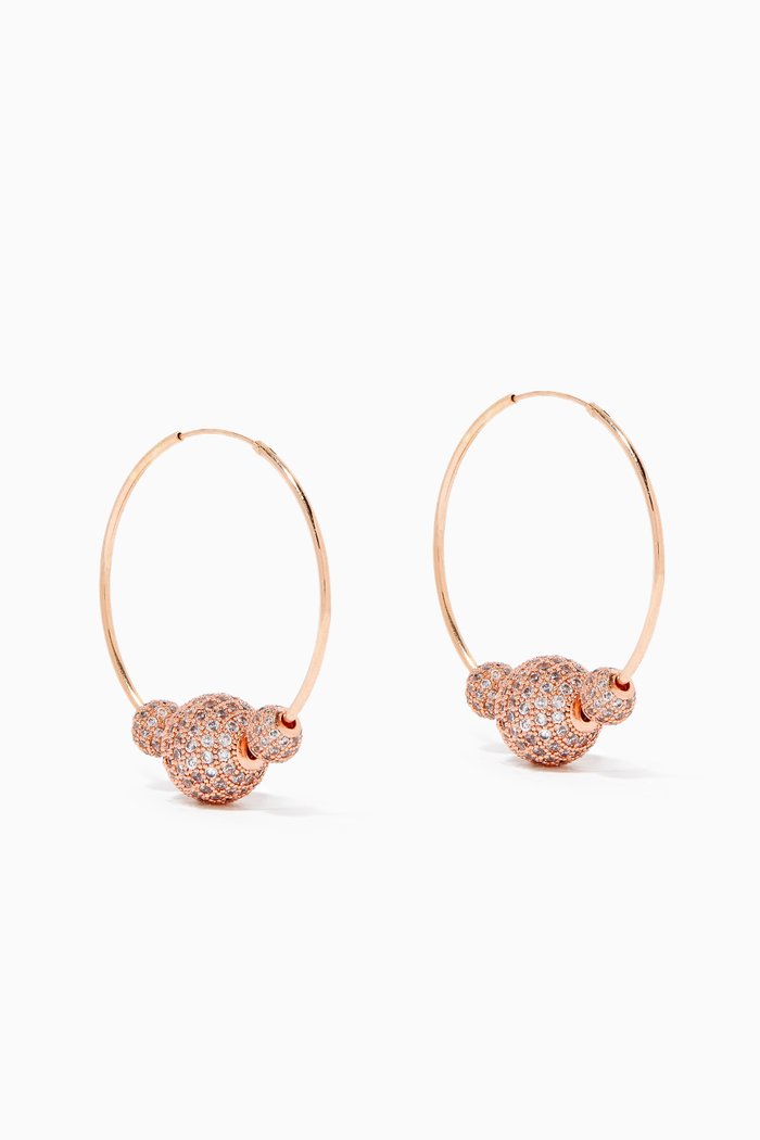 

Farah Hoop Earrings, Rose gold