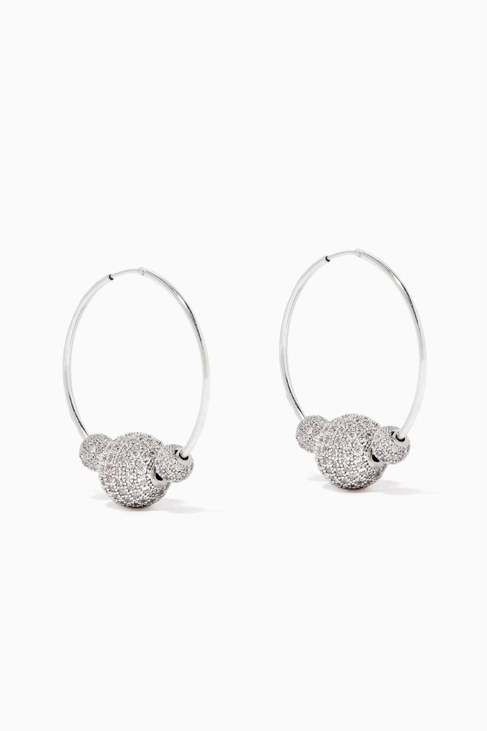 

Farah Hoop Earrings, Silver