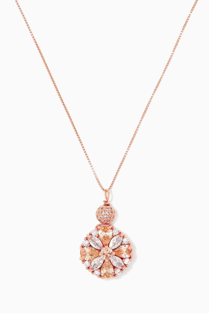 

Dahlia Pendant Necklace, Rose gold