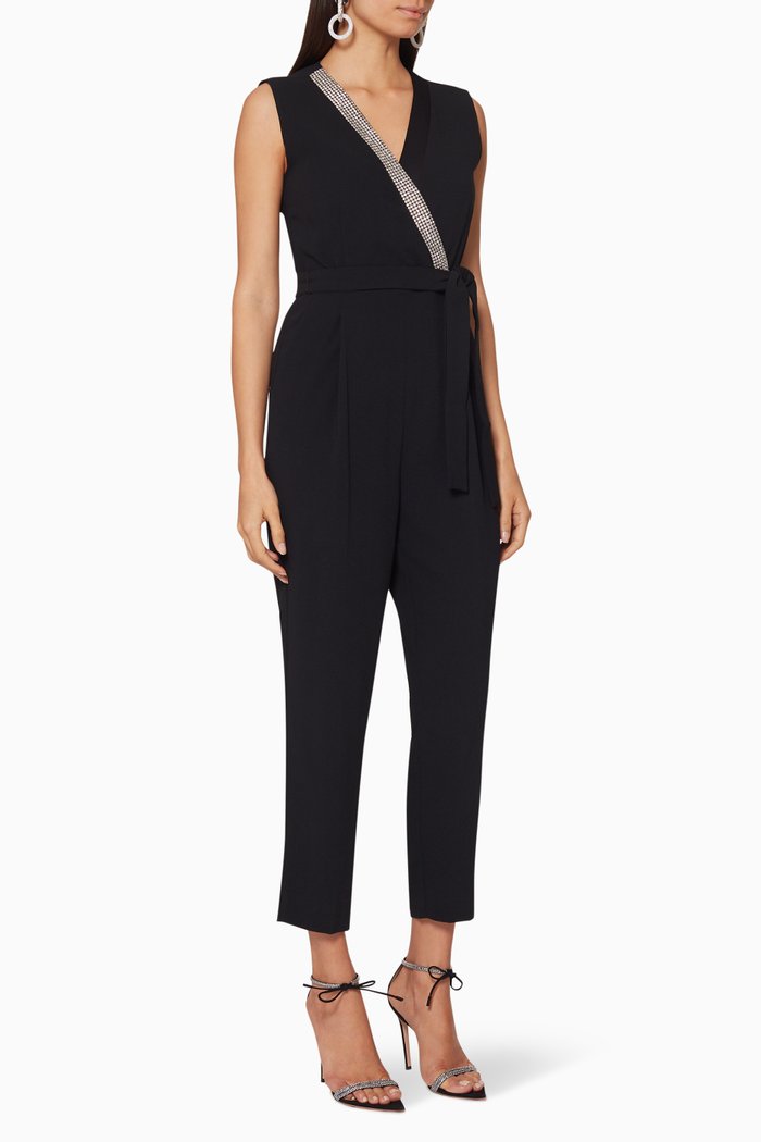

Acciuga ART.365 Embellished Jumpsuit, Black