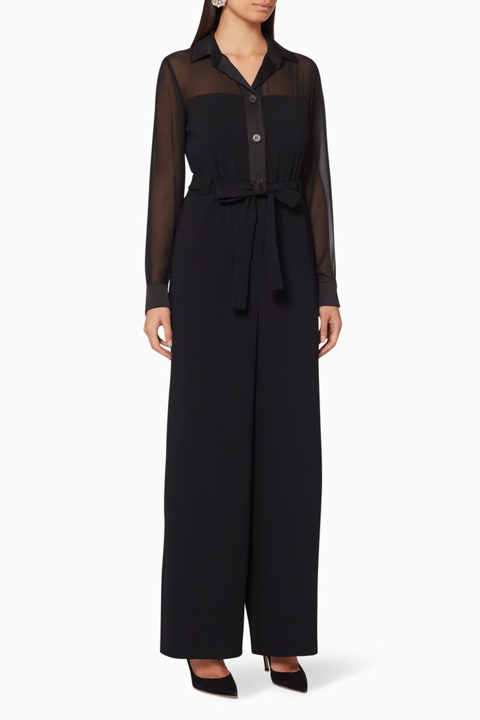 

Effigy ART. 365 Wide Leg Jumpsuit, Black