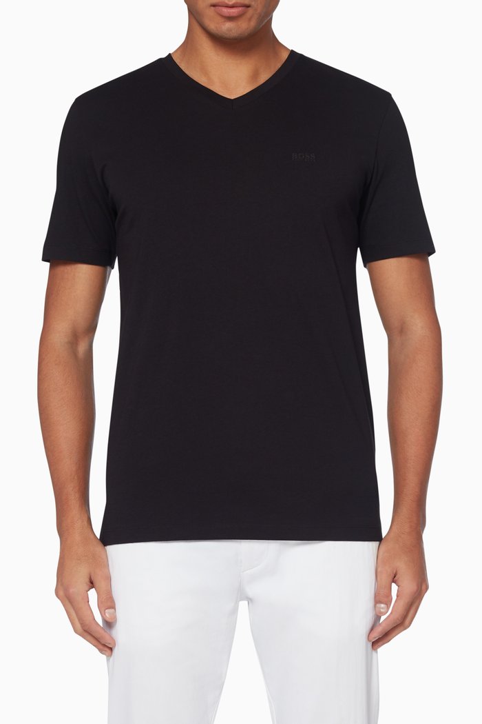 Canistro Yard-Dyed Cotton T-Shirt, Black