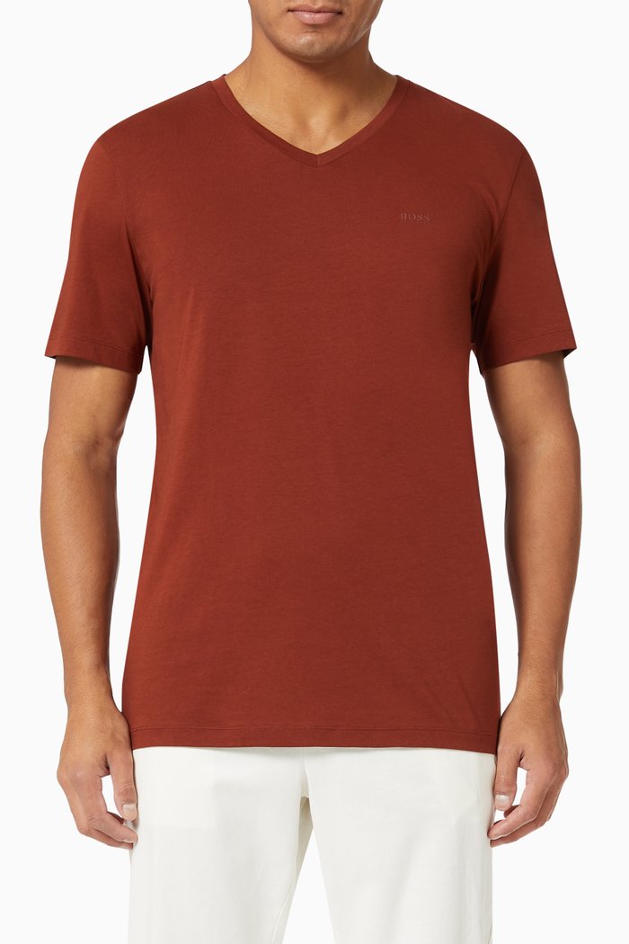 Canistro Yard-Dyed Cotton T-Shirt, Red
