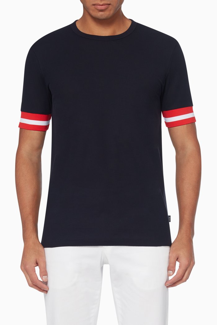 

Tiburt Contrast Trim T-Shirt, Blue