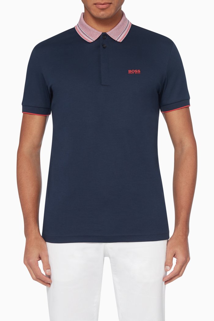 

Paddy Contrast Trim Polo T-Shirt, Blue