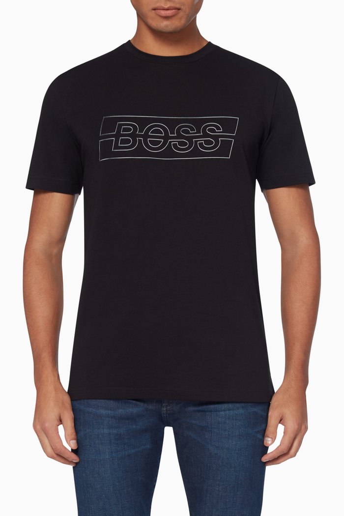 

Metallic Logo Jersey T-Shirt, Black