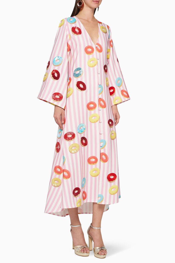 

Mrs. D Cotton Midi Dress, Pink