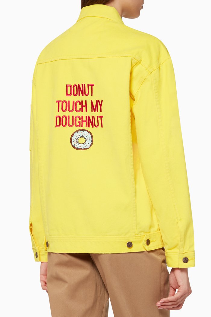 

Donut Touch My Doughnut Oversized Jacket, Yellow