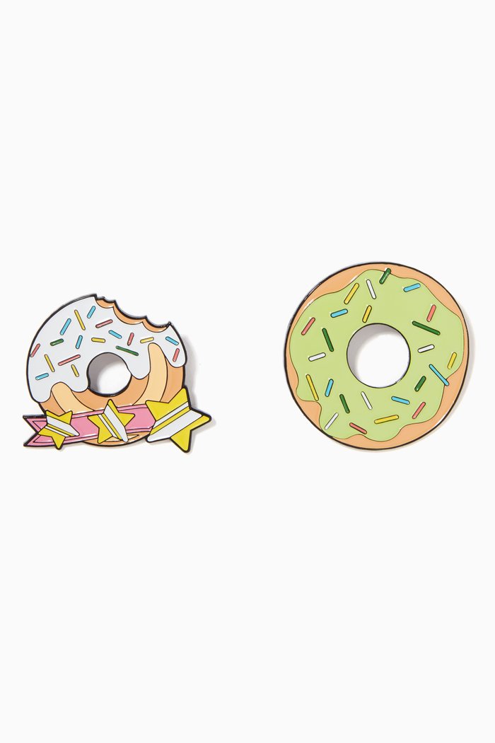 

Enamelled Donut Pins, Multicolour