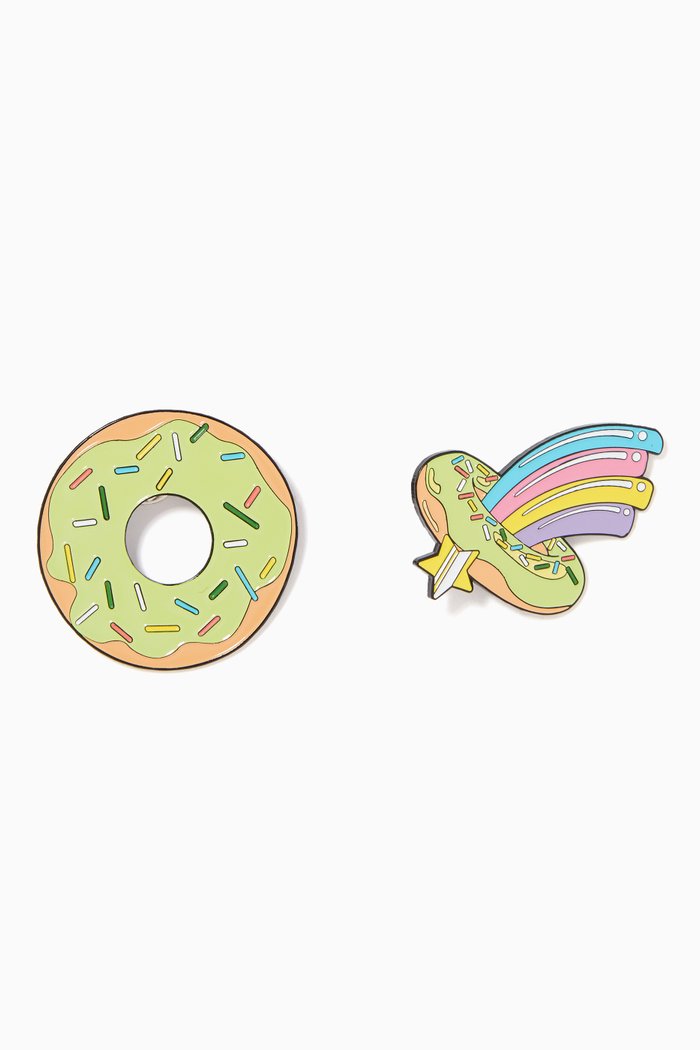 

Enamelled Donut Pins, Multicolour