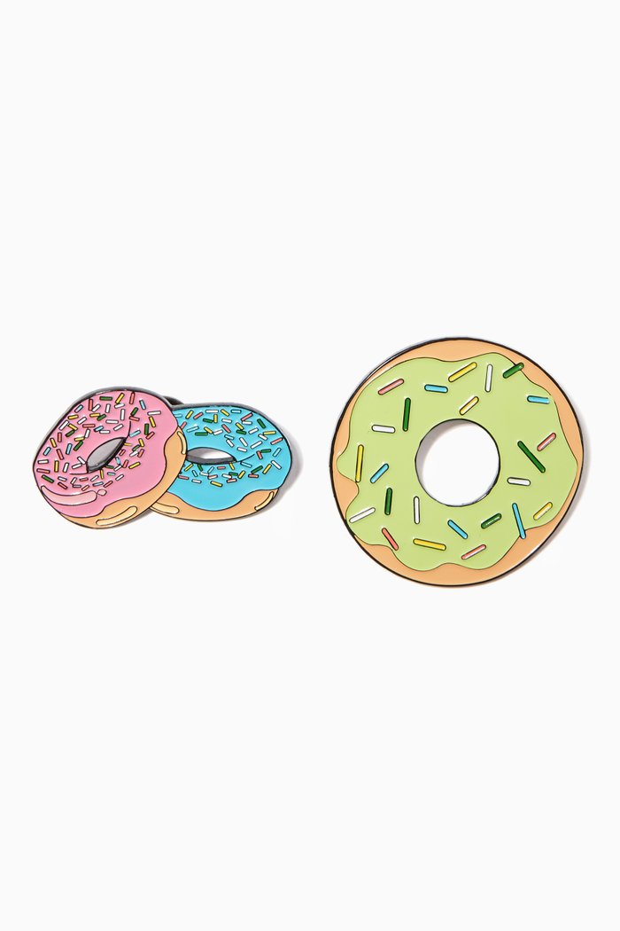 

Enamelled Donut Pins, Multicolour