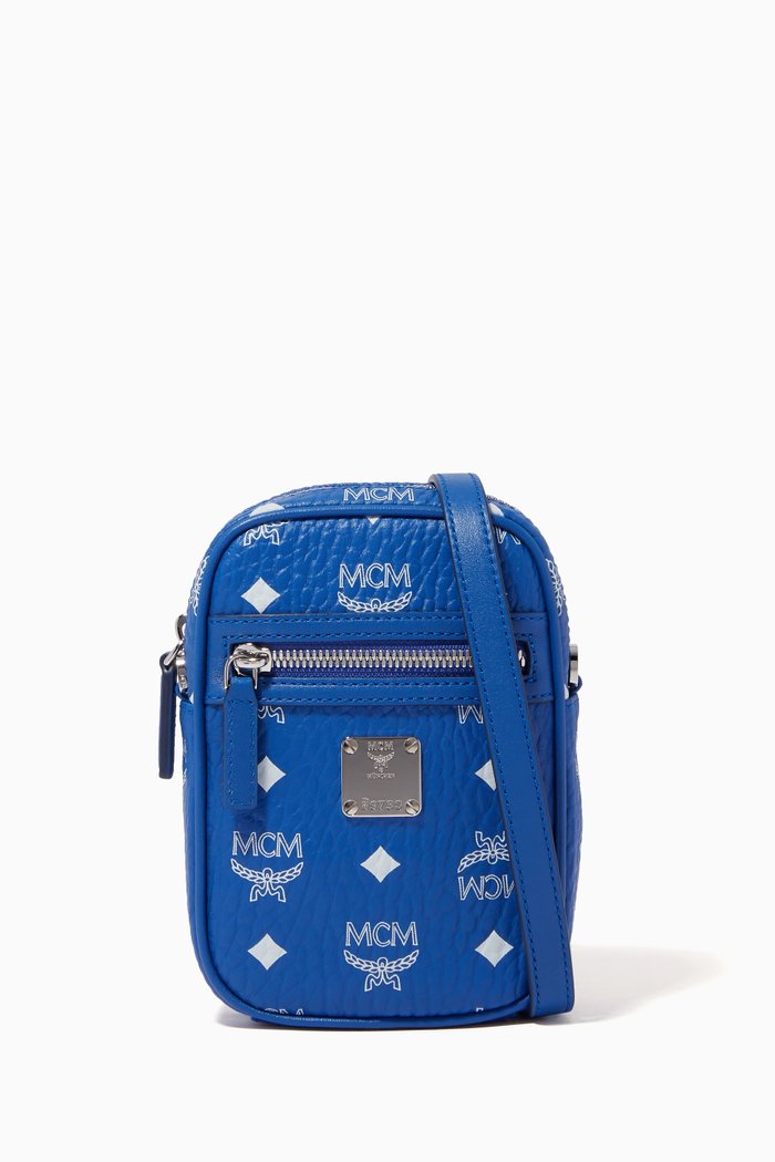 

Mini Visetos Cross-Body Bag, Blue