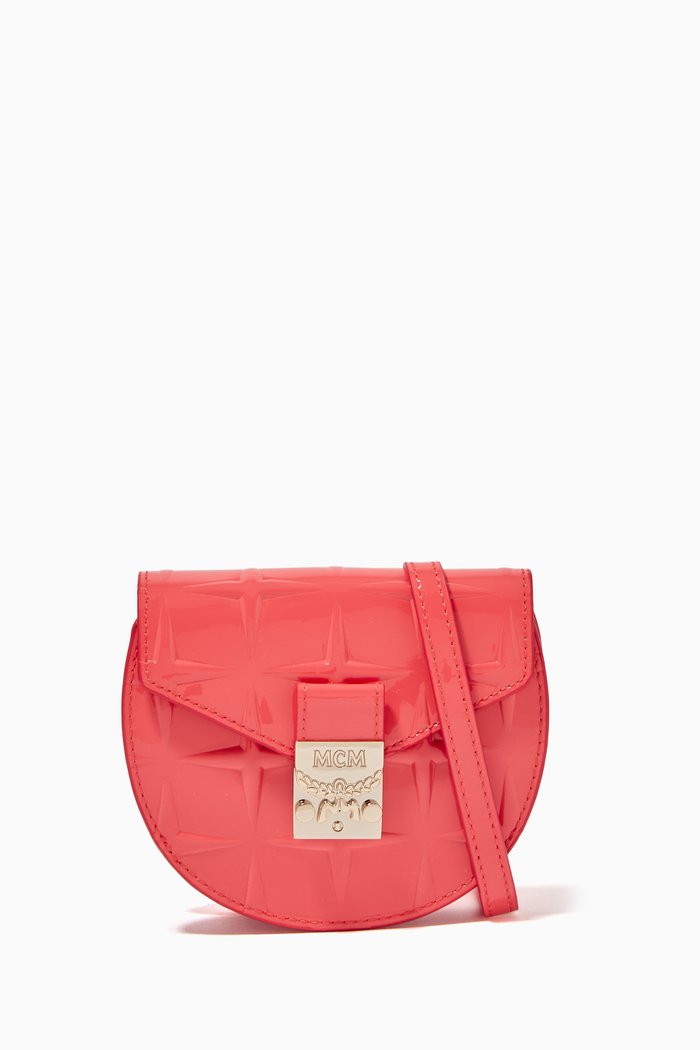 

Small Patricia Patent Leather Cross-Body Wallet, Pink