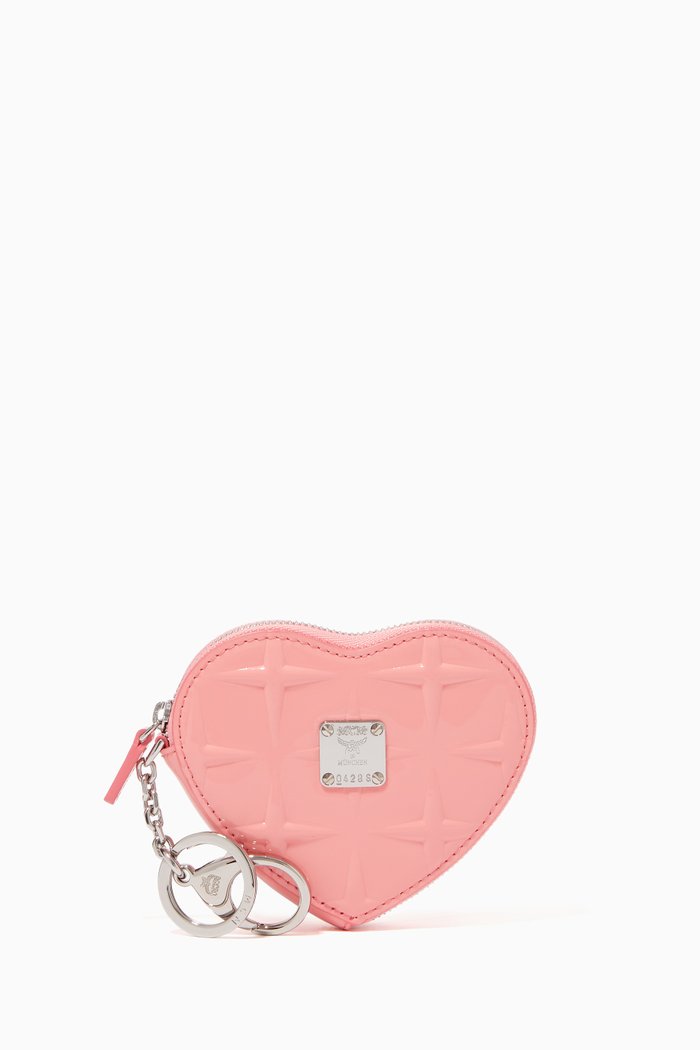 

Heart Coin Pouch Charm, Pink