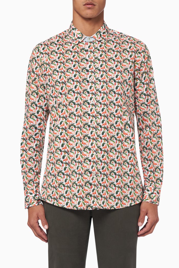 

Flamingo Print Shirt, Multicolour
