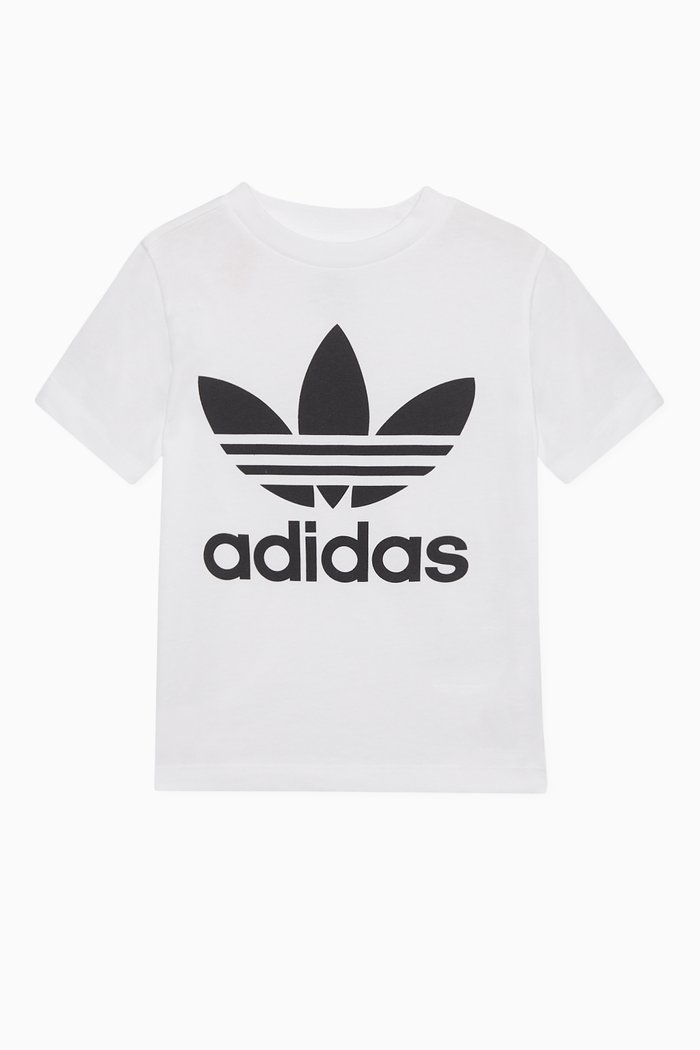 

Trefoil Cotton Jersey T-Shirt, White