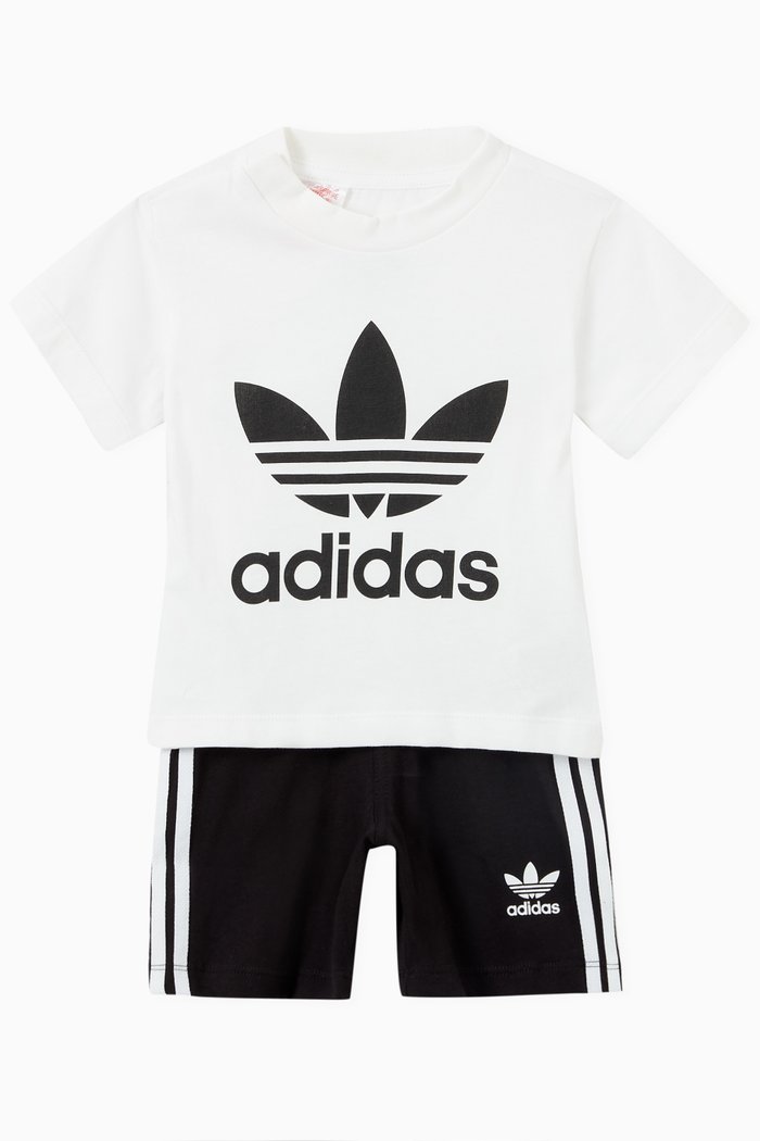 

Trefoil T-Shirt & Striped Shorts Set, Multicolour