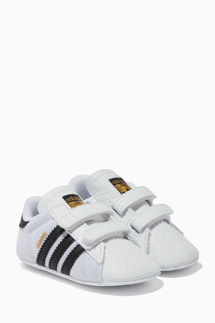 

Superstar Crib Shoes in Calf Leather, White