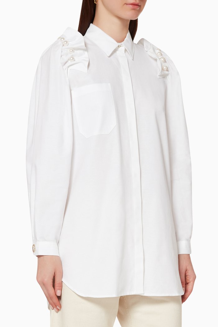 

Roscoe Pearl Cotton Shirt, White