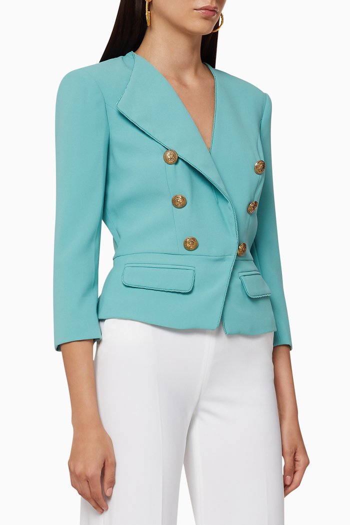 

Buttoned Short Jacket, Green