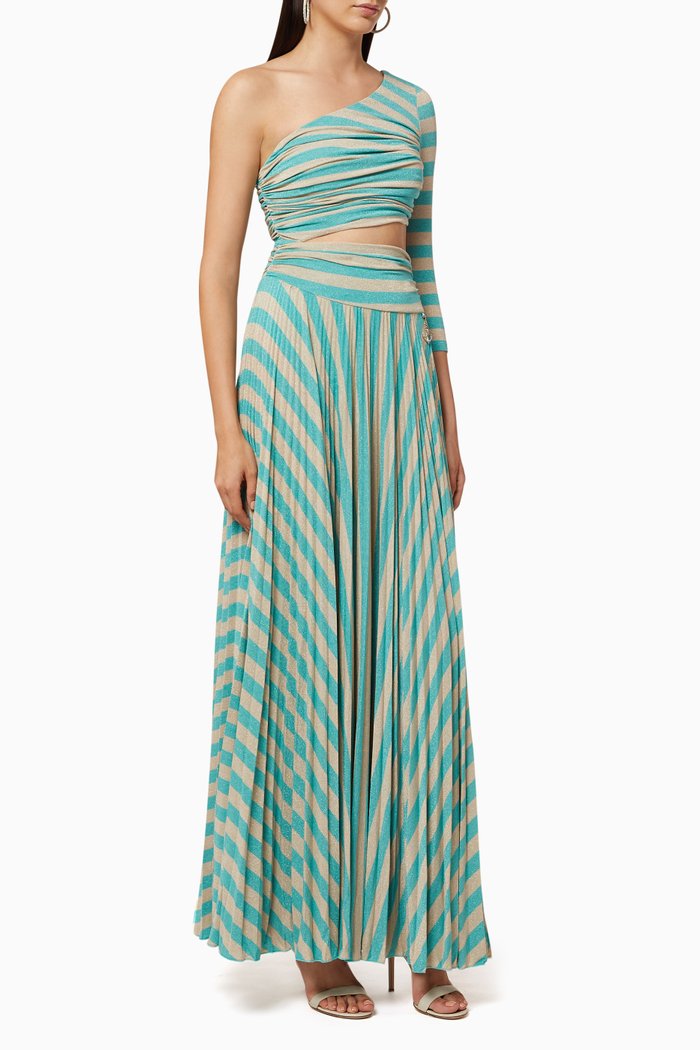 

Striped Jersey Maxi Dress, Gold