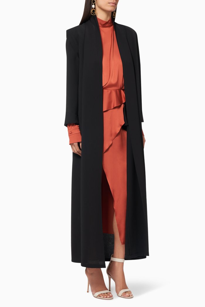 

Convertible Crepe Abaya, Black