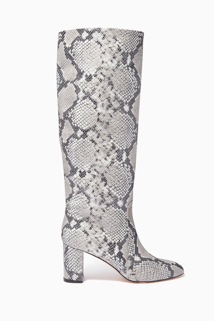 

Gisele Natural Python Effect Boots, Neutral