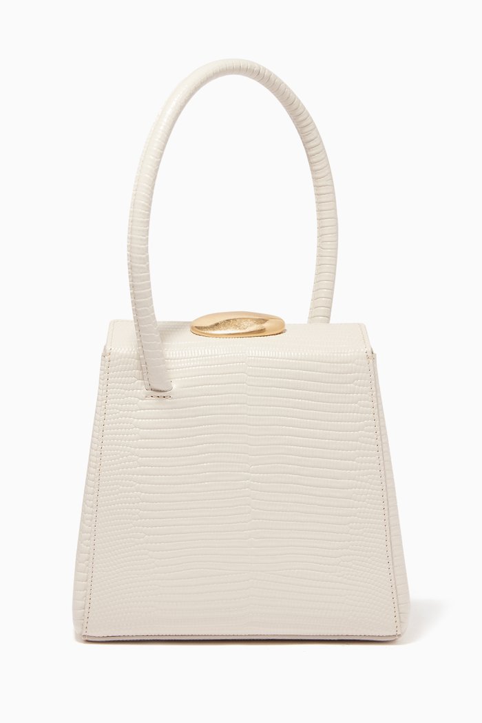 

Mademoiselle Leather Bag, White