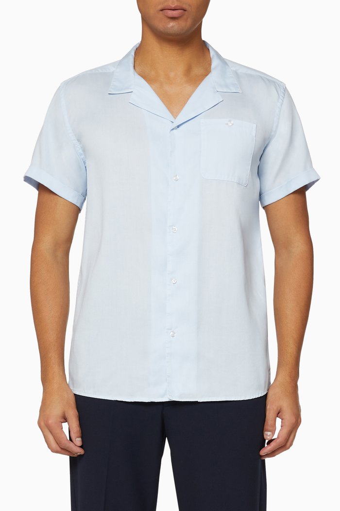 

Laurent Tencel Short Sleeve Shirt, Blue