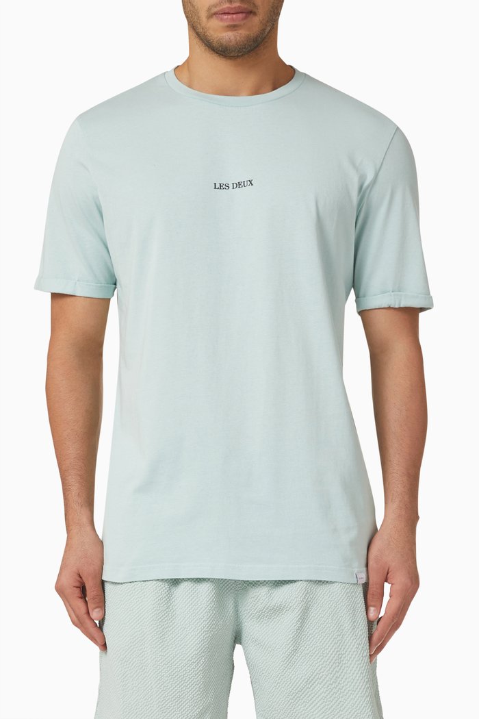

Lens Logo T-shirt in Cotton, Blue