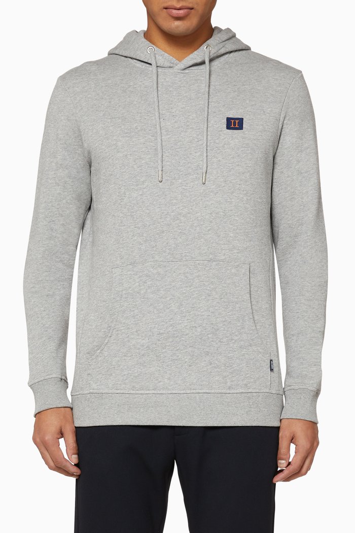 

Piece Logo Patch Jersey Hoodie, Grey