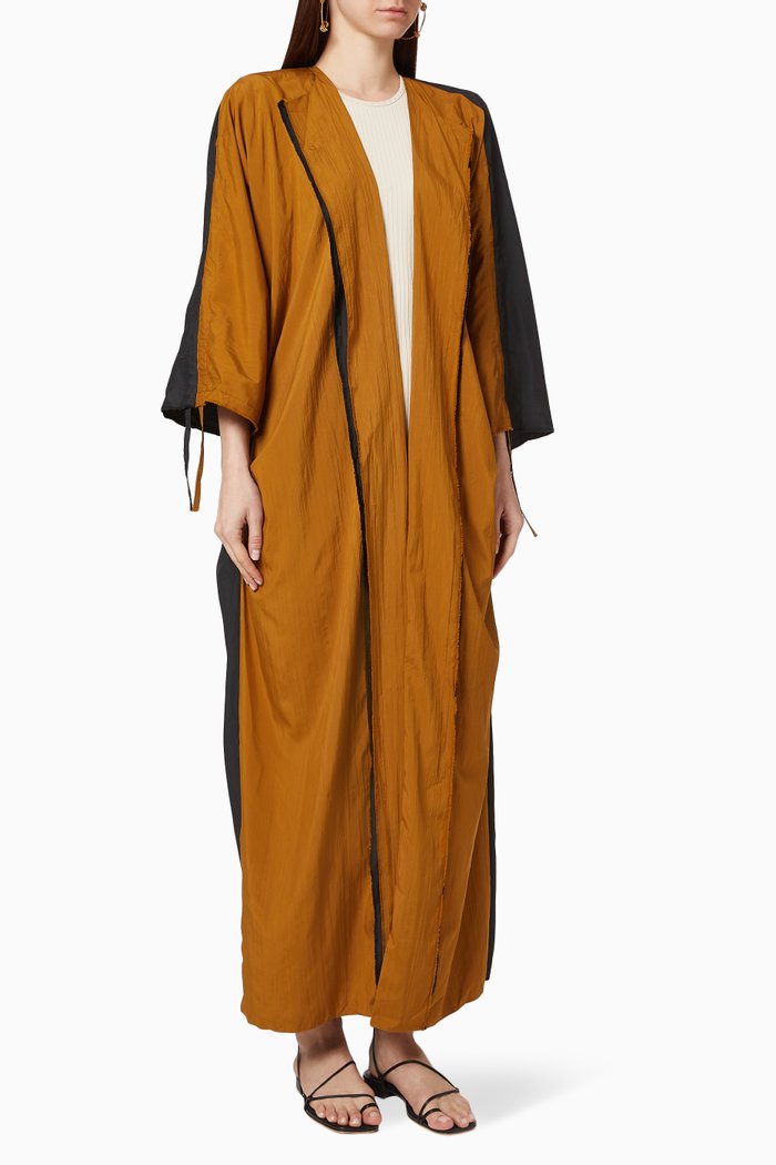 

Ruched Colour-Block Abaya, Multicolour