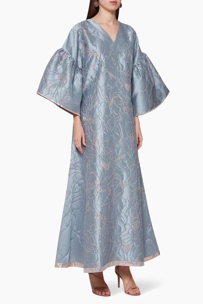 

Metallic Embroidered Kaftan, Blue