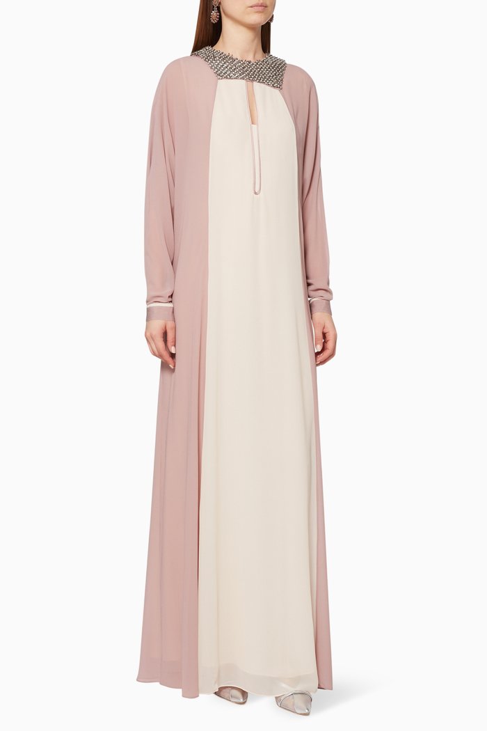 

Monochrome Embellished Kaftan, Purple