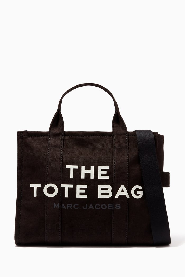 

Small Traveler Tote Bag in Canvas, Black