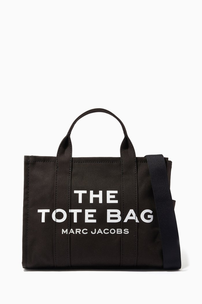 

Medium Traveler Tote Bag in Canvas, Black