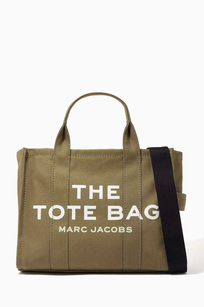 

Medium Traveler Tote Bag in Canvas, Green