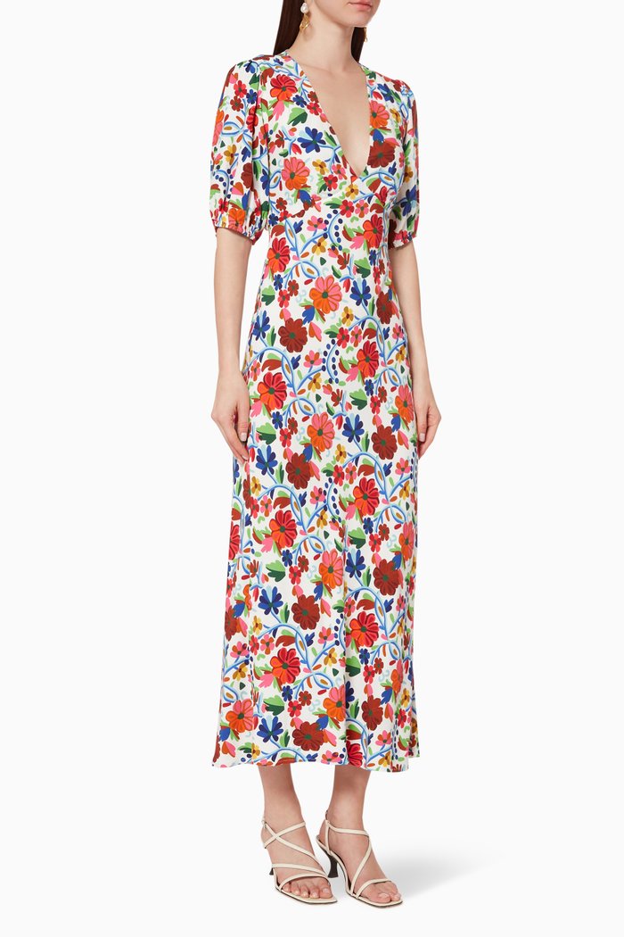 

Steph Floral Midi Dress, Multicolour