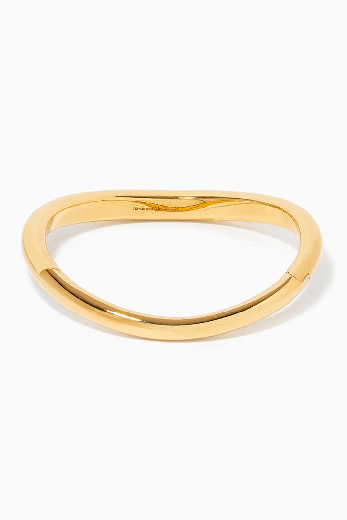 

Tubular Metal Choker, Gold