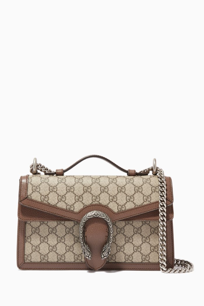 

Dionysus GG Canvas Top Handle Bag, Brown