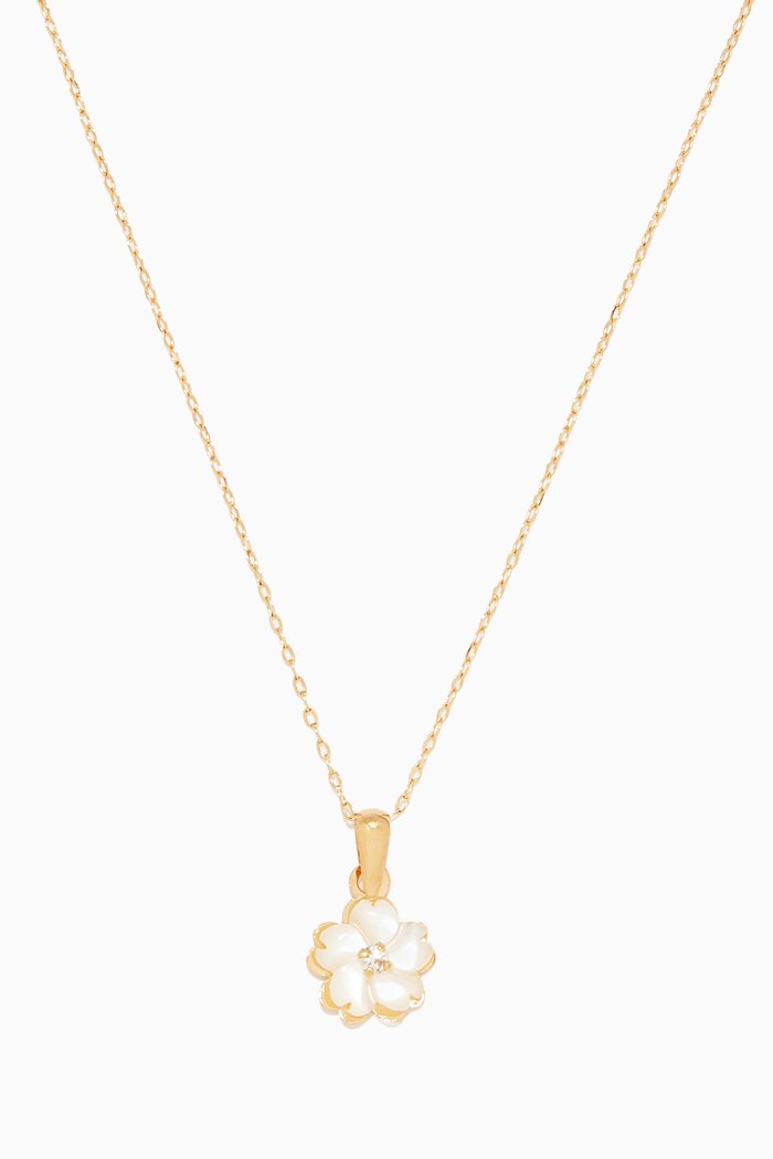 

Floral Diamond Pendant Necklace, Gold