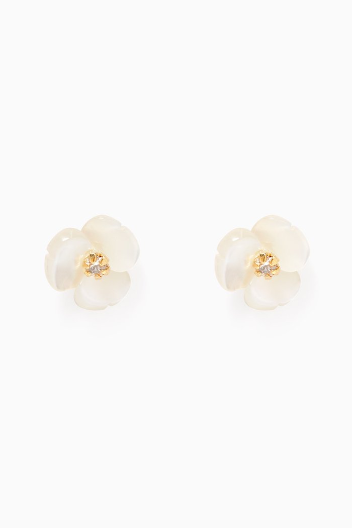 

Floral Diamond Stud Earrings, Gold