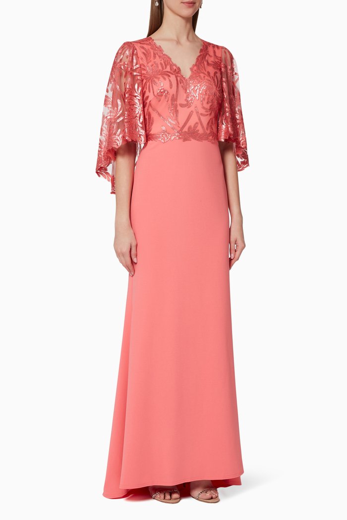 

Azumi Embroidered Gown, Pink