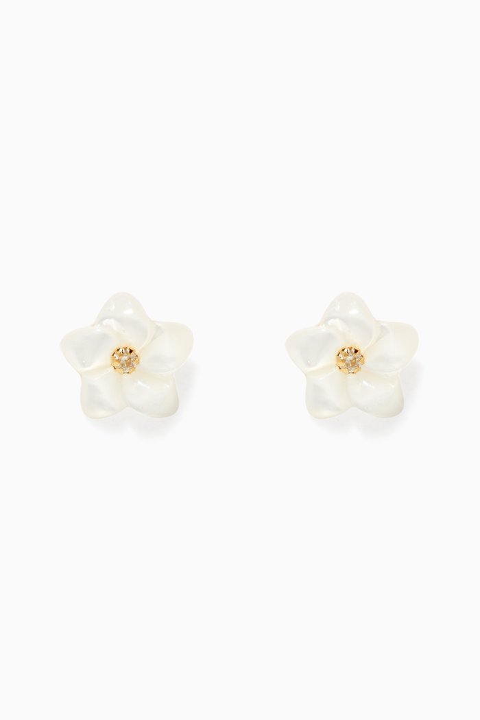 

Floral Diamond Stud Earrings, Gold