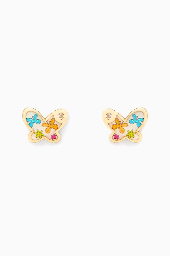 

Butterfly Diamond Stud Earrings, Gold
