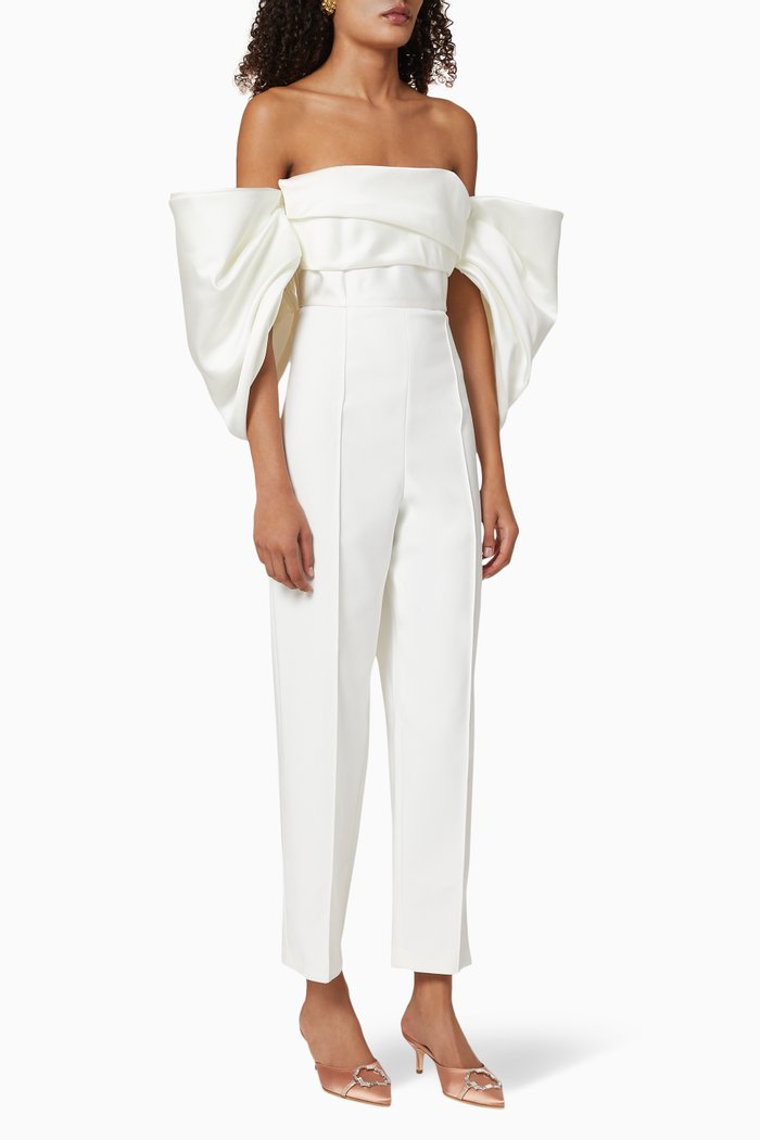 

Kasey Off-Shoulder Jumpsuit, White
