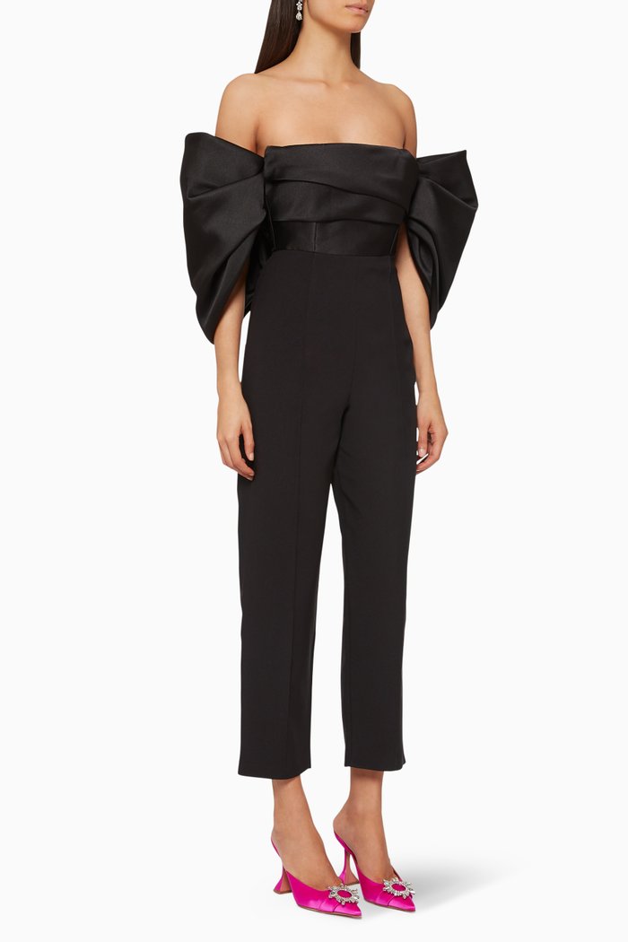 

Kasey Off-Shoulder Jumpsuit, Black