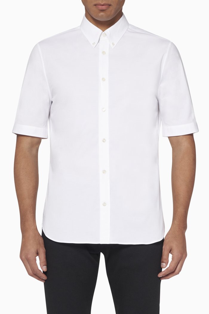 

Short-Sleeved Organic Cotton Shirt, White
