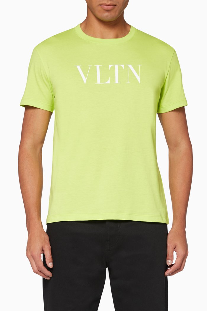 

VLTN Print Cotton T-Shirt, Green